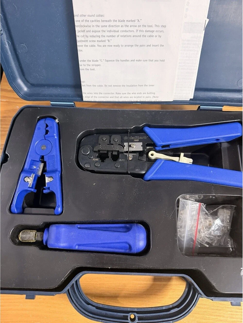 DataShark Cat Tv Ethernet Network Tool Kit Cable Crimp Tool, Stripper Punchdown
